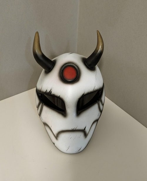 Oni Kabuki Horror Mask — Handmade Demon Face Mask for Cosplay & Halloween