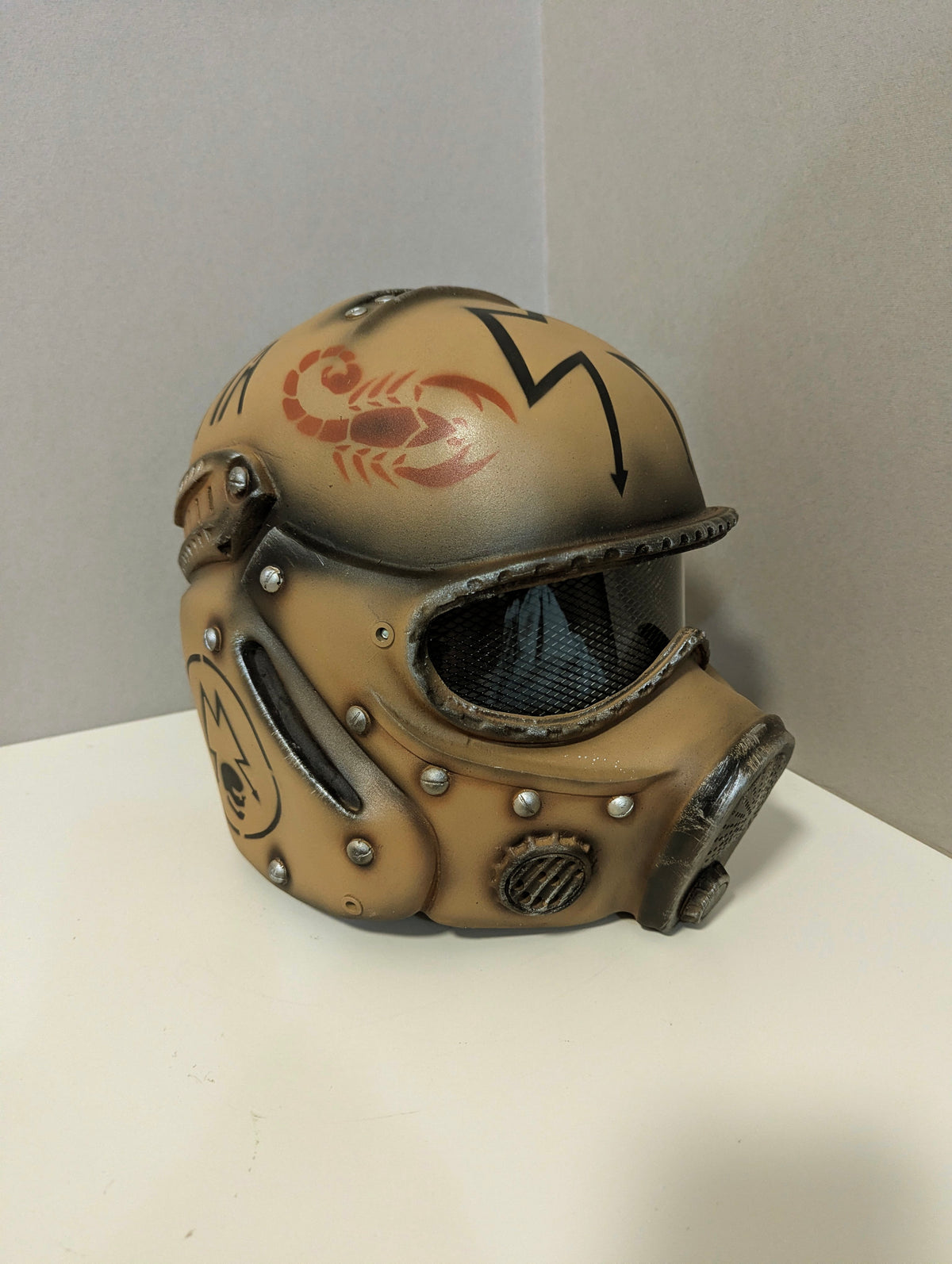 Metro 2033 Ranger Helmet — Desert Scorpion Edition, Handmade Post-Apocalyptic Cosplay Helmet