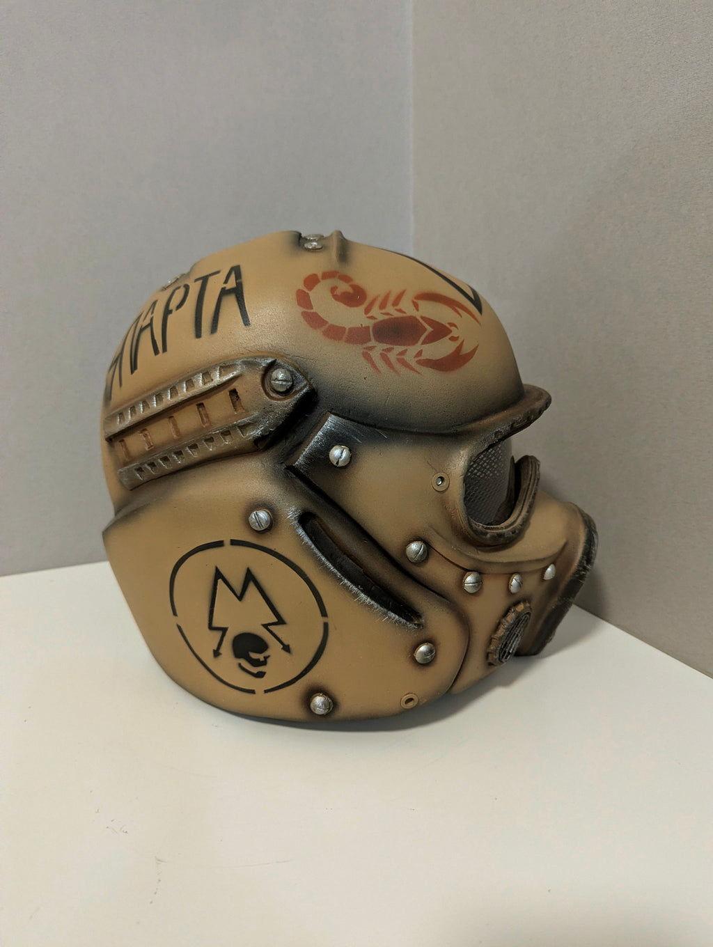 Metro 2033 Ranger Helmet — Desert Scorpion Edition, Handmade Post-Apocalyptic Cosplay Helmet