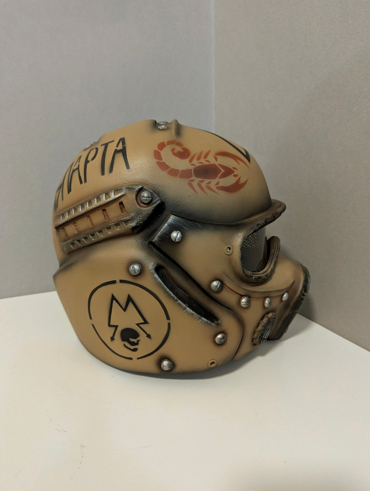 Metro 2033 Ranger Helmet — Desert Scorpion Edition, Handmade Post-Apocalyptic Cosplay Helmet